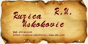 Ružica Uskoković vizit kartica